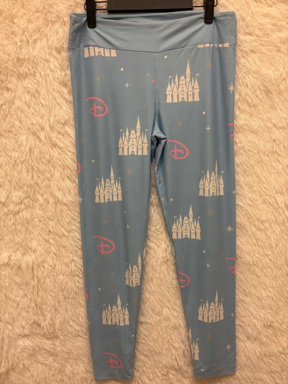 Walt Disney World Light Blue Castle & Pink Accent Leggings | Soft | Size Medium🩵 - Picture 7 of 17